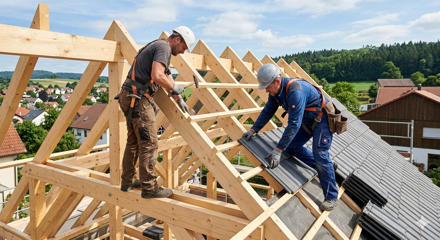 Zimmermann und dachdecker